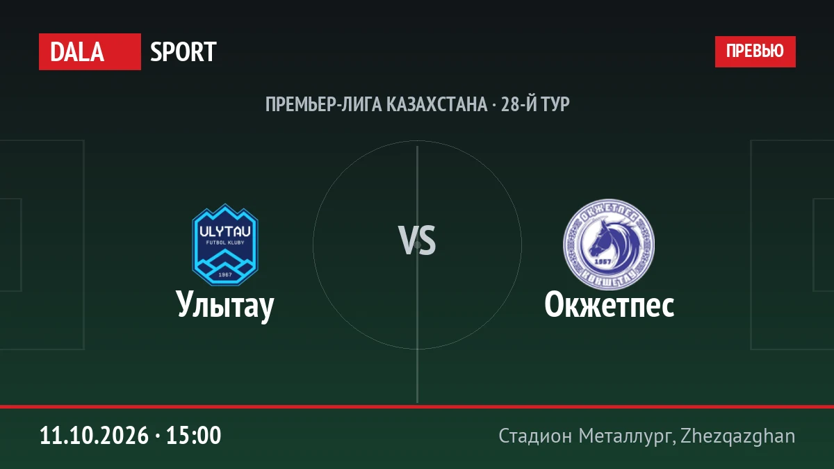 Улытау — Окжетпес, Премьер-лига Казахстана