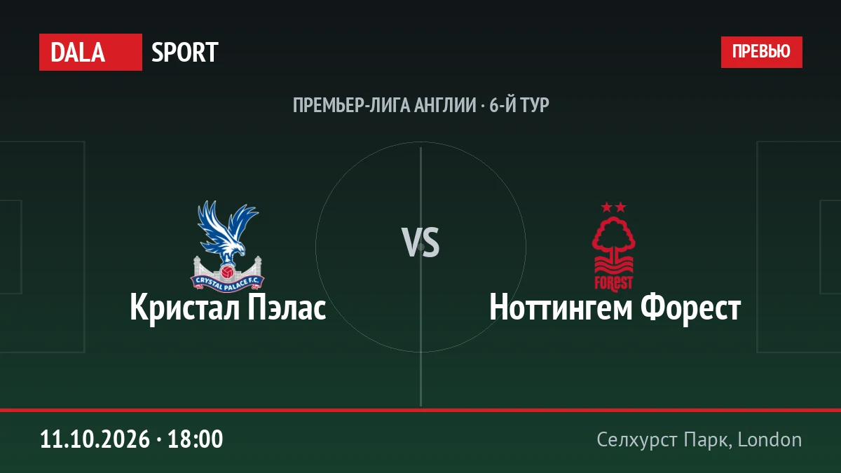 Кристал Пэлас — Ноттингем Форест, Премьер-лига Англии