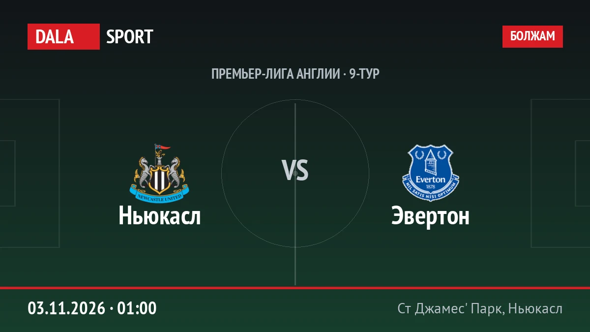 Ньюкасл — Эвертон, Премьер-лига Англии