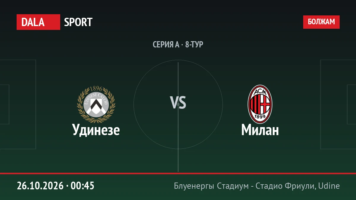 Удинезе — Милан, Серия А