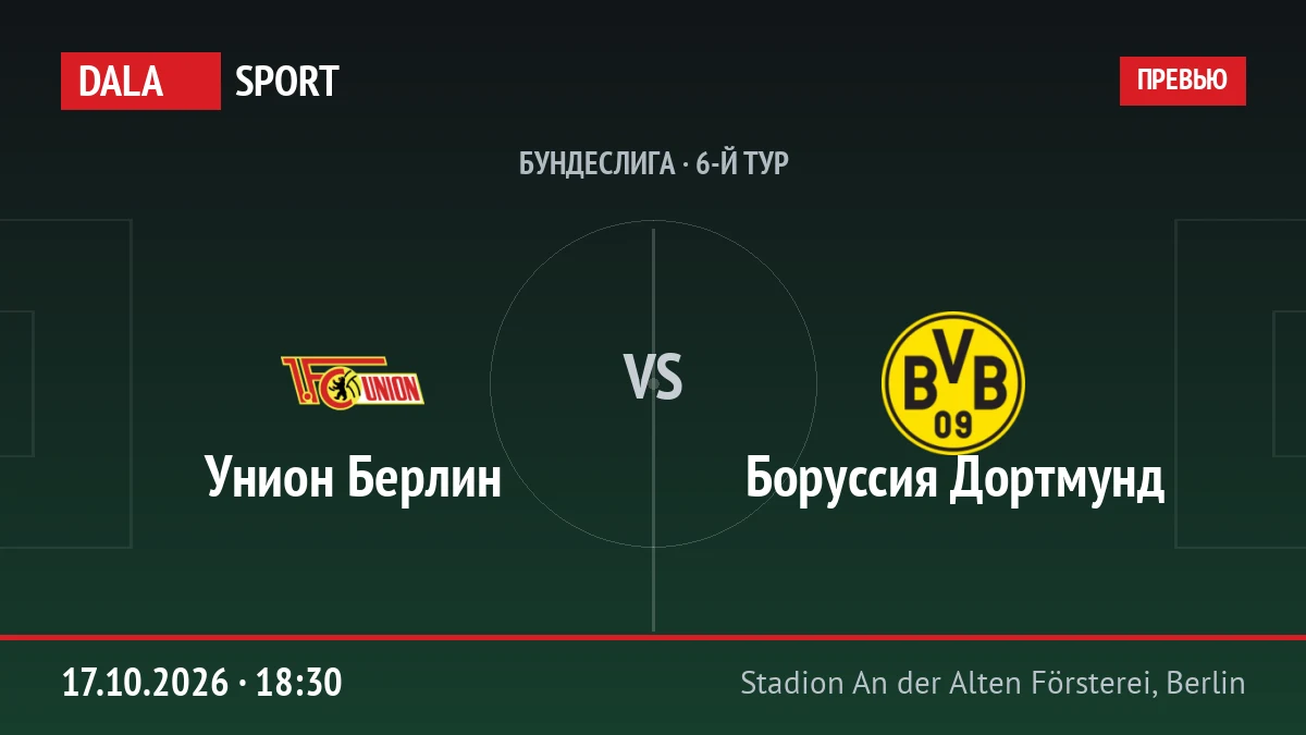 Унион Берлин — Боруссия Дортмунд, Бундеслига