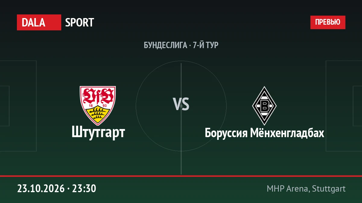 Штутгарт — Боруссия Мёнхенгладбах, Бундеслига