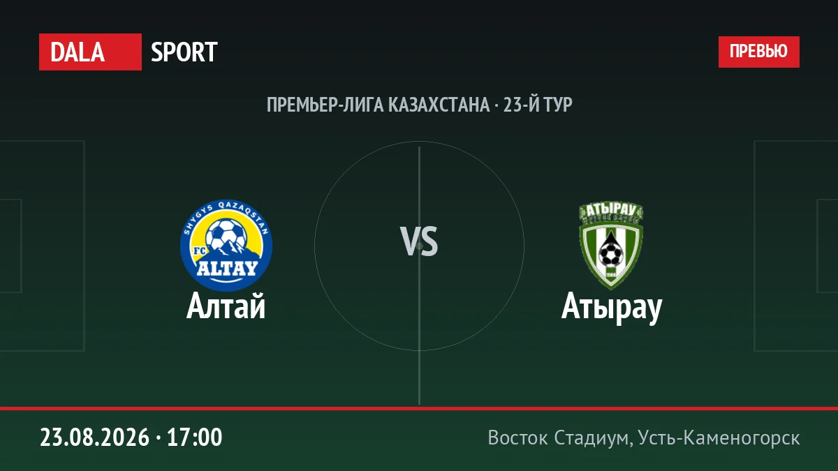 Алтай — Атырау, Премьер-лига Казахстана
