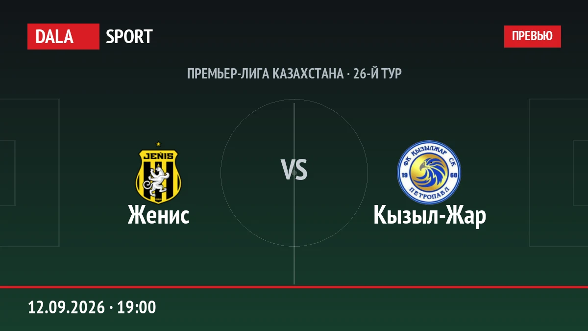 Женис — Кызыл-Жар, Премьер-лига Казахстана