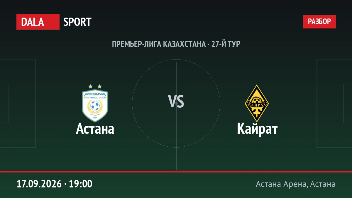 Астана — Кайрат, Премьер-лига Казахстана