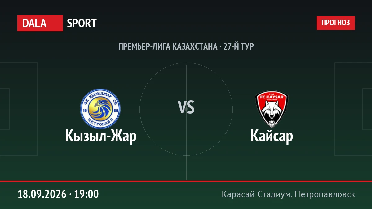 Кызыл-Жар — Кайсар, Премьер-лига Казахстана