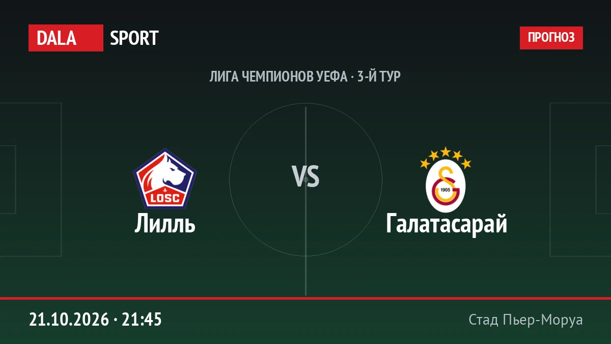 Лилль — Галатасарай, Лига чемпионов УЕФА