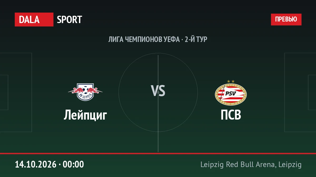 Лейпциг — ПСВ, Лига чемпионов УЕФА