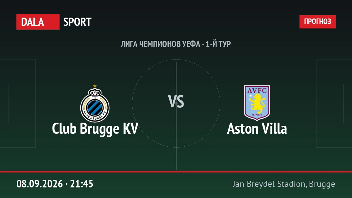 Club Brugge KV — Aston Villa, Лига чемпионов УЕФА