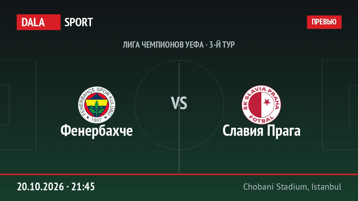 Фенербахче — Славия Прага, Лига чемпионов УЕФА