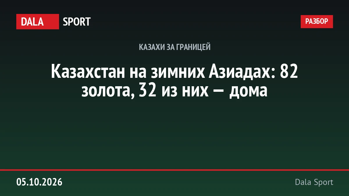 Казахстан на зимних Азиадах: 82 золота, 32 из них — дома